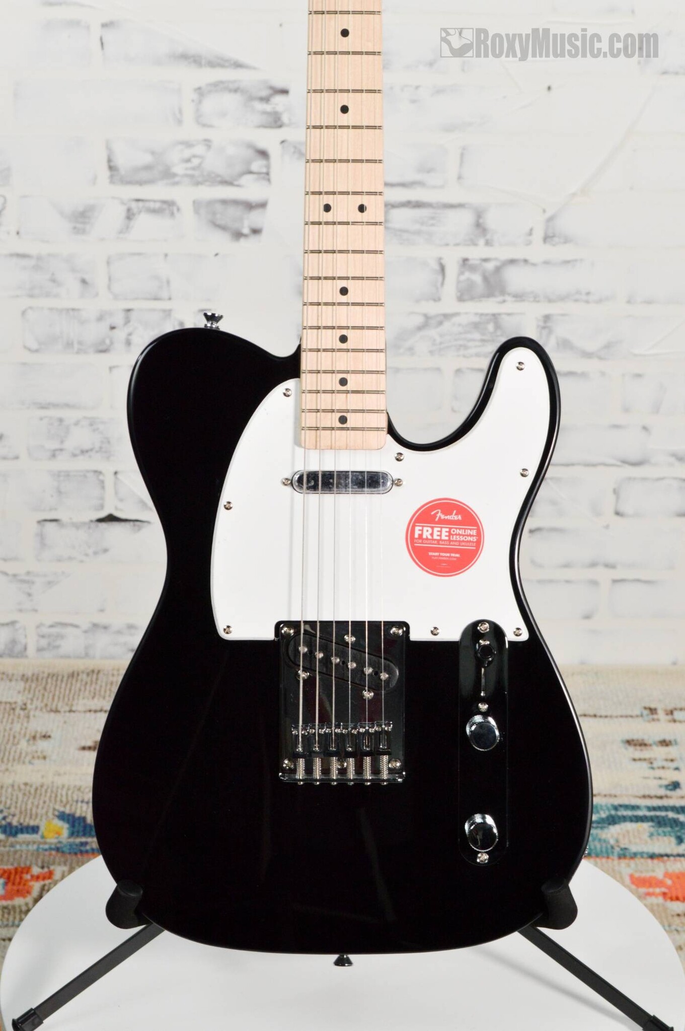 SQUIER SONIC TELECASTER MAPLE BLACK ELECTRIC GUITAR - Roxy Music
