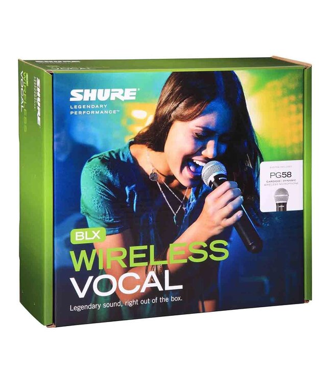 Shure BLX24/PG58 Wireless Handheld Microphone System - H10 Band