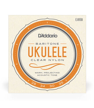 D'Addario D'Addario EJ65B Baritone Clear Nylon Ukulele Strings .028-.035
