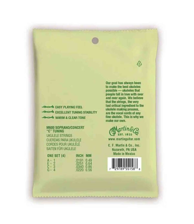Martin Soprano/Concert Ukulele Strings 49-56