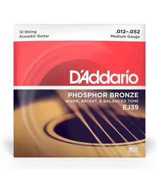 D'Addario D'ADDARIO 12-STRING MEDIUM PB ACOUSTIC GUITAR STRINGS 12-52