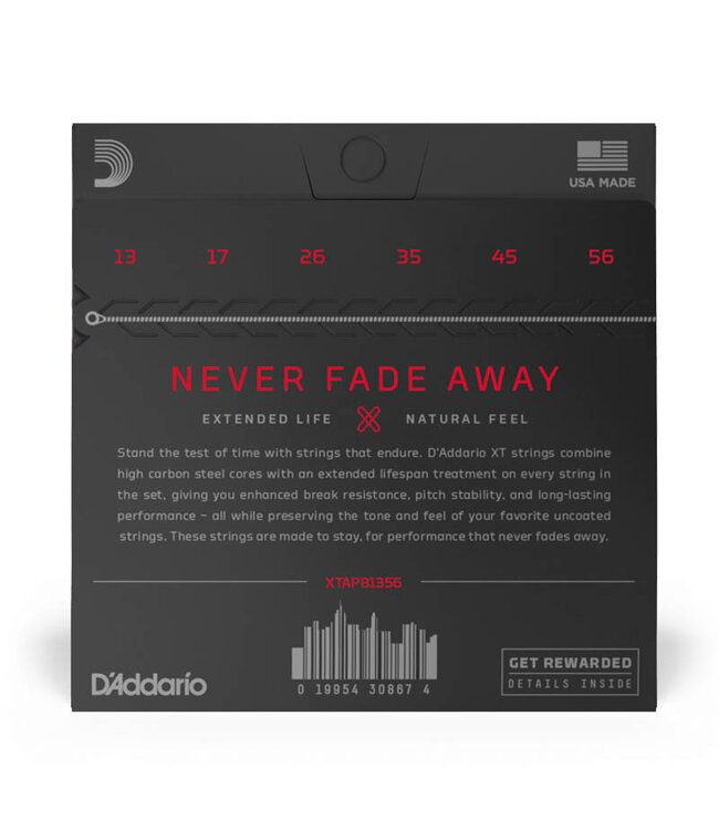 D'Addario XTAPB1356 XT Phosphor Bronze Coated Acoustic Guitar Strings - .013-.056 Medium