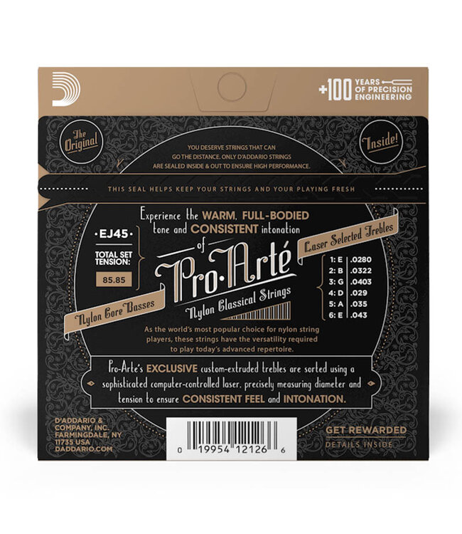 D'Addario EJ45 Pro-Arte Classical Guitar Strings - Normal Tension