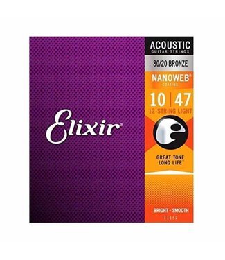 Elixir Elixir Light Nanoweb 11152 80/20 12 String Acoustic 10-47