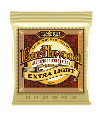 Ernie Ball Ernie Ball 2006 Earthwood 80/20 Bronze Acoustic Guitar Strings - .010-.050 Extra Light