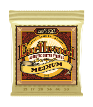 Ernie Ball Ernie Ball 2002 Earthwood 80/20 Bronze Acoustic Guitar Strings - .013-.056 Medium
