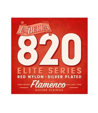 La Bella Flamenco Red Nylon Silver Wound Guitar Strings 28-42