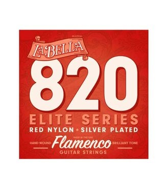 LABELLA FLAMENCO RED NYLON/SILVER WOUND ACOUSTIC GUITAR STRINGS 28-42