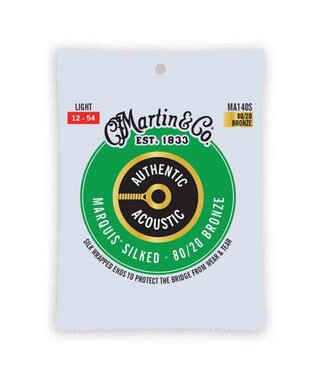 Martin Martin Light Silked 80/20 Acoustic Guitar Strings 12-54