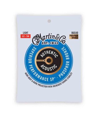Martin Martin MA540T Authentic Acoustic Lifespan 2.0 Acoustic Guitar Strings - .012-.054 Light