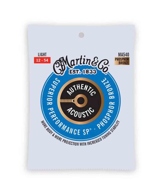 Martin MA540T Authentic Acoustic Lifespan 2.0 Acoustic Guitar Strings - .012-.054 Light
