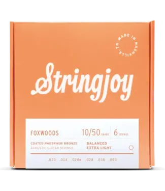 Stringjoy Stringjoy Foxwoods Extra Light Coated PB Acoustic Guitar Strings 10-50