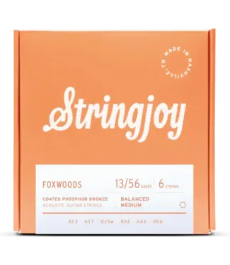 Stringjoy Stringjoy Foxwoods Medium Coated Pb Acoustic Guitar Strings 13-56