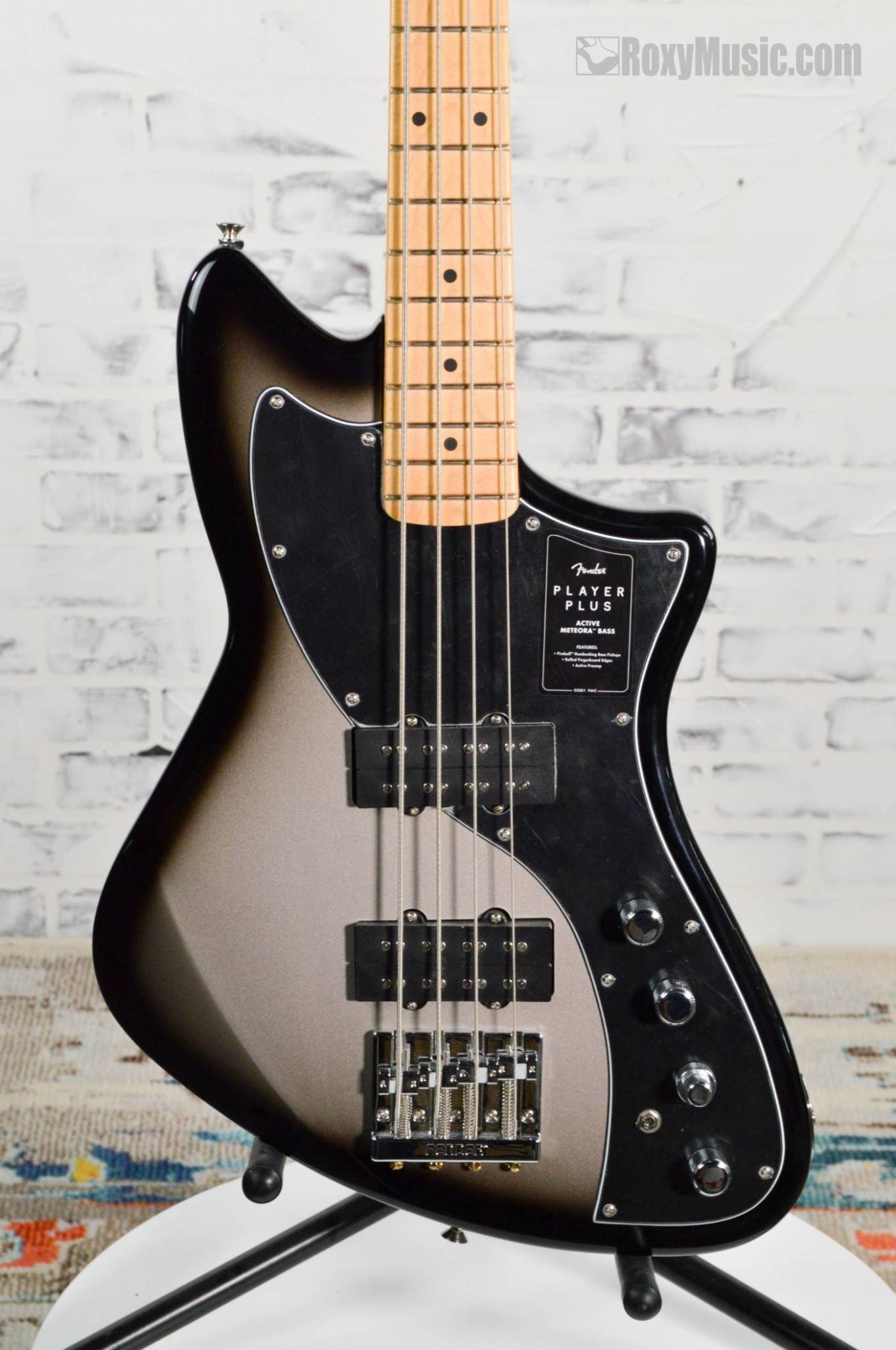 FENDER PLAYER PLUS ACTIVE METEORA SILVERBURST BASS GUITAR WITH