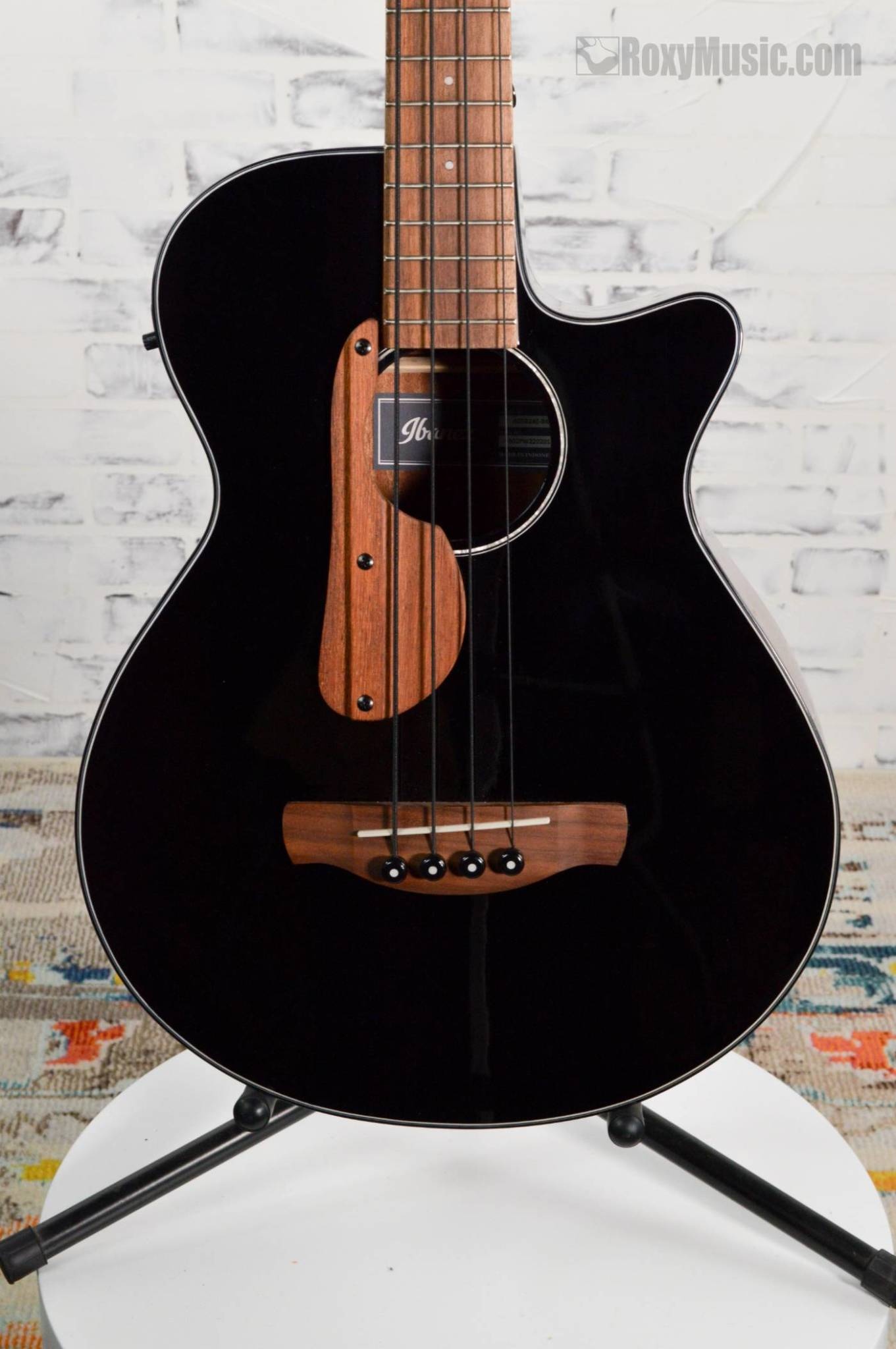 IBANEZ AEGB24EBKH BLACK ACOUSTIC BASS GUITAR Roxy Music