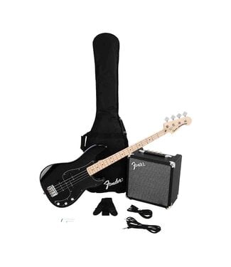 Squier Affinity Series Precision Bass PJ Pack Black with Maple Fingerboard