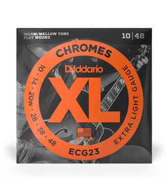 D'Addario D'Addario XL Chromes ECG23 Flatwound Electric Guitar Strings - .010-.048 Extra Light