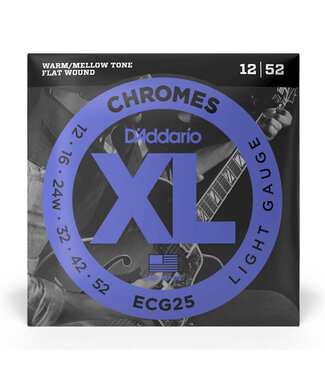 D'Addario D'Addario XL Chromes Flatwound Electric Guitar Strings - .012-.052 Light