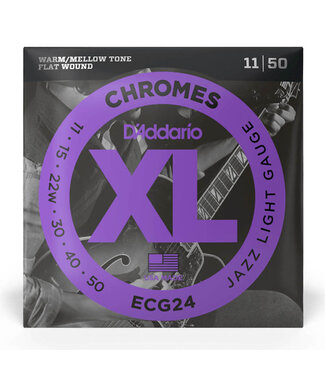 D'Addario D'Addario XL Chromes ECG24 Electric Guitar Strings - .011-.050 Jazz Light