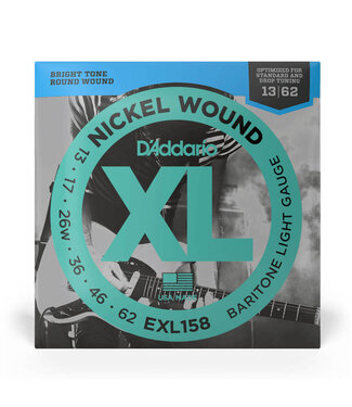 D'Addario D'Addario EXL158 XL Nickel Wound Baritone Guitar Strings 13-62 Light