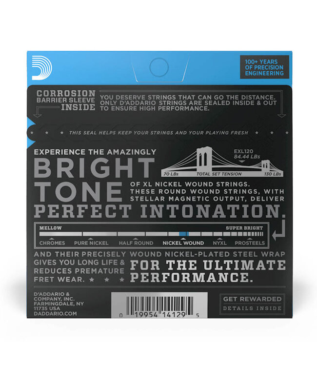 D'Addario EXL120 XL Electric Guitar Strings - .009-.042 Super Light