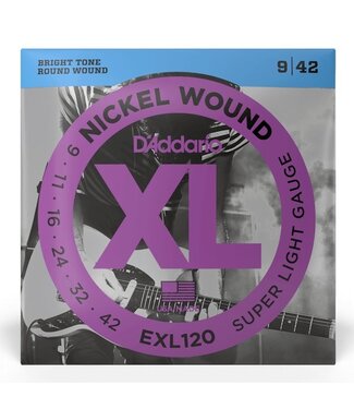 D'Addario D'Addario EXL120 XL Electric Guitar Strings - .009-.042 Super Light