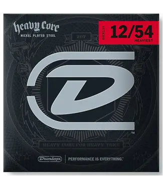 Dunlop Dunlop DHCN1254 Heavy Core NPS Electric Guitar Strings - .012-.054 Heaviest