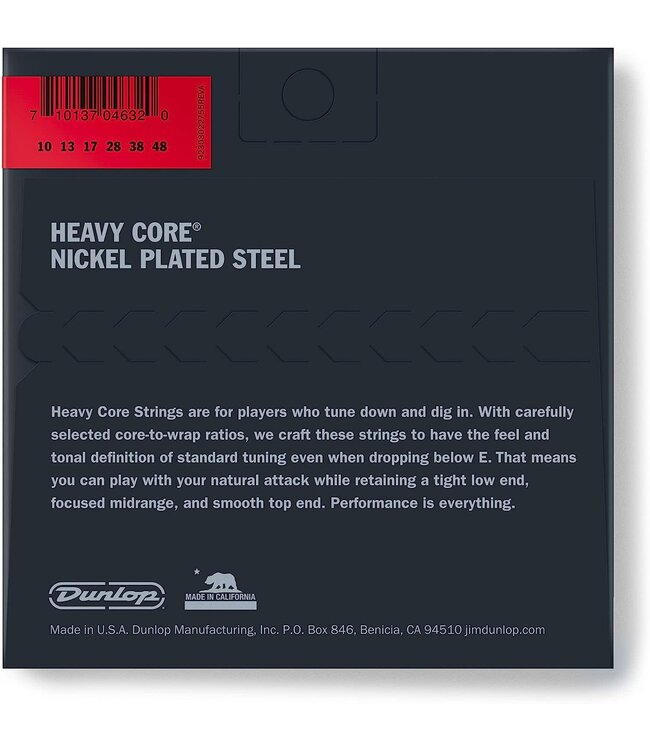 Dunlop DHCN1048 Heavy Core NPS Electric Guitar Strings - .010-.048 Heavy