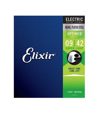 Elixir Elixir Strings 19002 Optiweb Electric Guitar Strings - .009-.042 Super Light