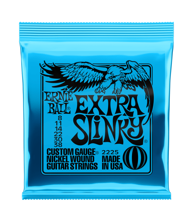 ERNIE BALL EXTRA SLINKY NICKEL WOUND ELECTRIC GUITAR STRINGS 8-38 GAUGE