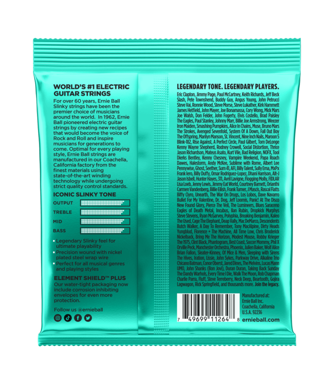 Ernie Ball 2626 Not Even Slinky Nickel Wound Electric Guitar Strings - .012-.056