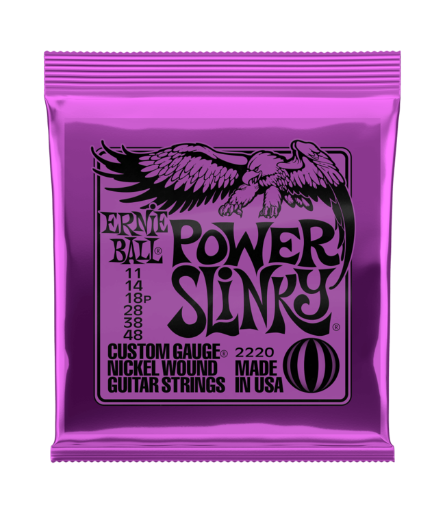 Ernie Ball Power Slinky Nickel Wound Electric Guitar Strings 11-48