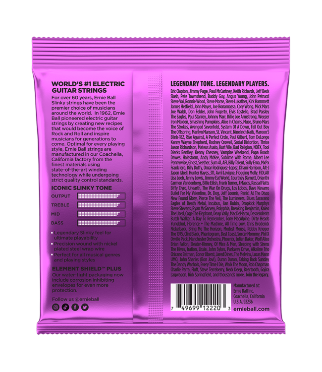 Ernie Ball 2220 Power Slinky Electric Guitar Strings - .011-.048