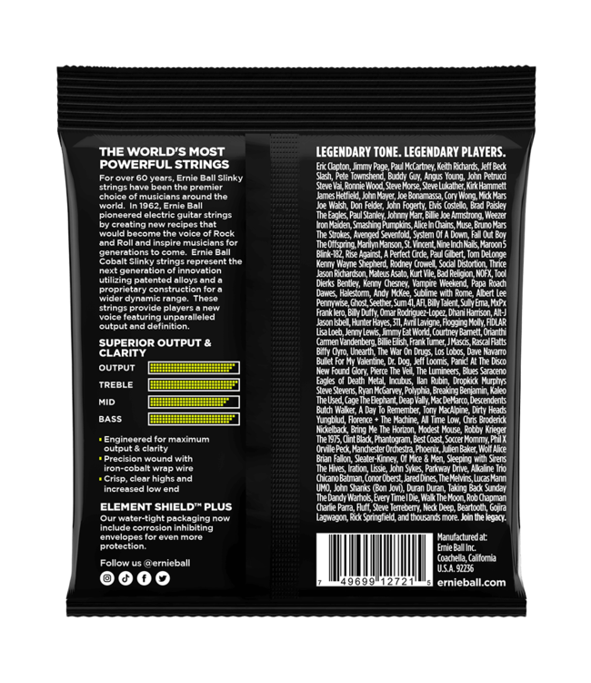 Ernie Ball 2721 Regular Slinky Cobalt Electric Guitar Strings - .010-.046