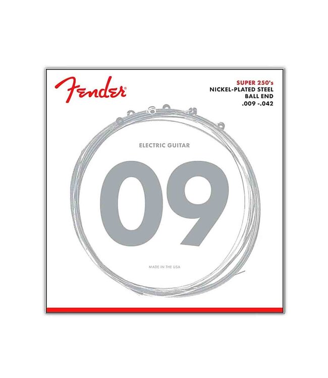 Fender Super 250's Electric Guitar Strings - .009-.042 Light