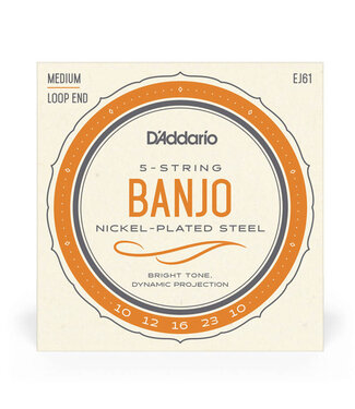 D'Addario D'Addario EJ61 Nickel Wound Banjo Strings - .010-.023 Medium 5-string