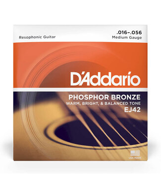 D'Addario D'Addario EJ42 Phosphor Bronze Resophonic/Dobro Strings - .016-.056 Medium