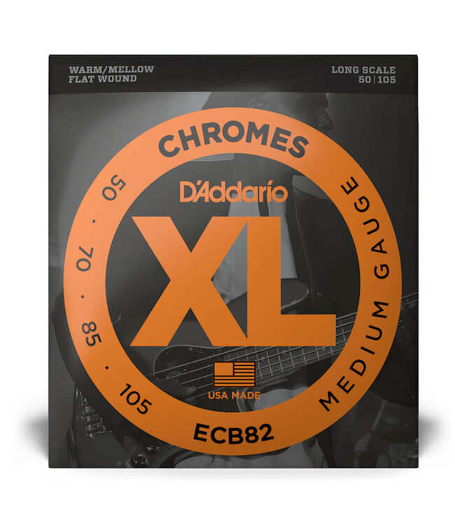 D'Addario XL Chrome Long Scale Bass Strings - .050 - .105 Medium