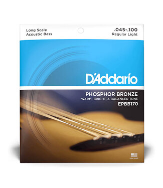 D'Addario D'Addario EPBB170 Phosphor Bronze Acoustic Bass Guitar Strings - .045-.100 Regular Light Long Scale 4-string D'Addario D'Addario EPBB170 Phosphor Bronze Acoustic Bass Guitar Strings - .045-.100 Regular Light Long Scale 4-string