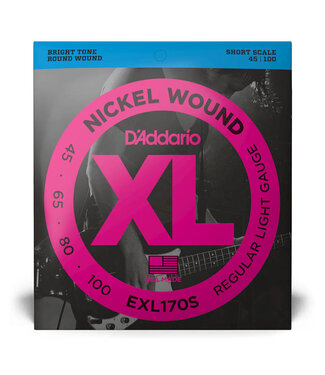 D'Addario D'Addario EXL170S Nickel Wound Bass Guitar Strings - .045-.100 Regular Light, Short Scale D'Addario D'Addario EXL170S Nickel Wound Bass Guitar Strings - .045-.100 Regular Light, Short Scale