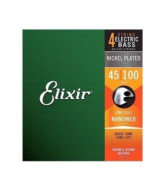 Elixir Elixir Strings 14052 Nanoweb Electric Bass Guitar Strings - .045-.100 Light Long Scale
