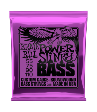 Ernie Ball Ernie Ball 2831 Power Slinky Nickel Wound Electric Bass Guitar Strings - .055-.110