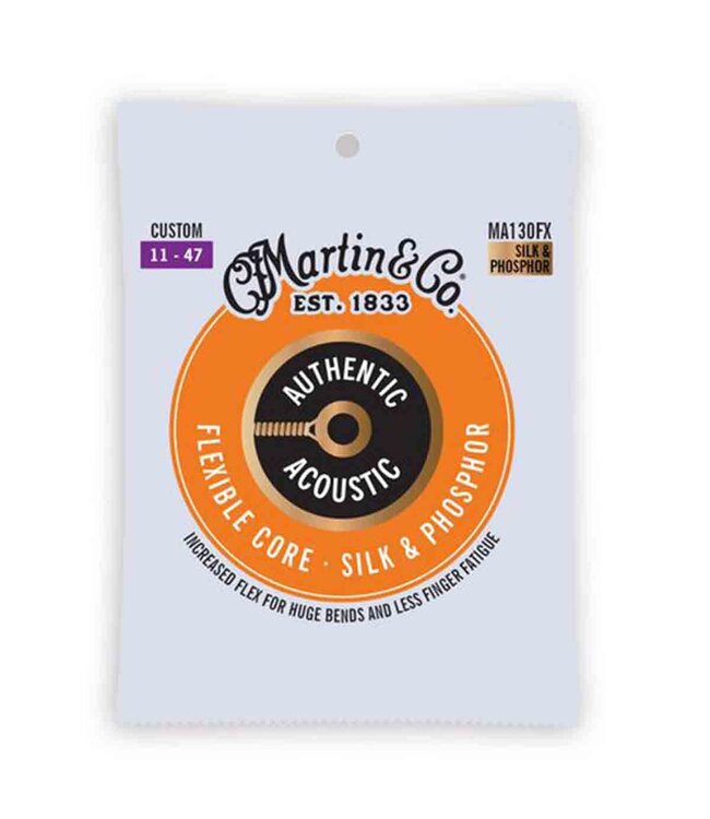 MARTIN CUSTOM FLEXIBLE CORE ACOUSTIC GUITAR STRINGS 11-47