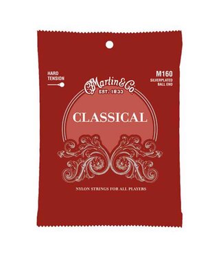 Martin Martin M160 Hard Tension Silverplated Ball End Classical Guitar Strings 28-43