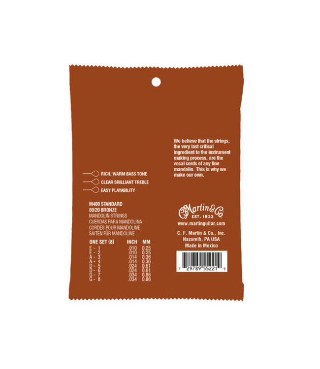 Martin Mandolin 80/20 Strings 10-34