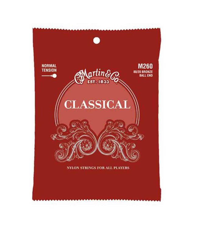 Martin Normal Tension 80/20 Ball End Bronze Classical Guitar Strings 28-43