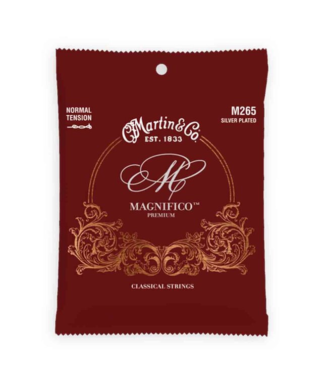 Martin M265 Classical Magnifico Premium Silver-Plated Tie End Guitar Strings - Normal Tension