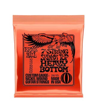 Ernie Ball Ernie Ball 2615 Skinny Top Heavy Bottom Slinky Nickel-wound Electric Guitar String - .010-.062, 7-string