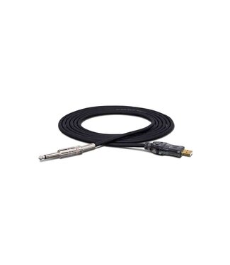 Hosa Hosa Tracklink Interface 1/4" TSM to USB Type A 6' Guitar Cable - USQ110