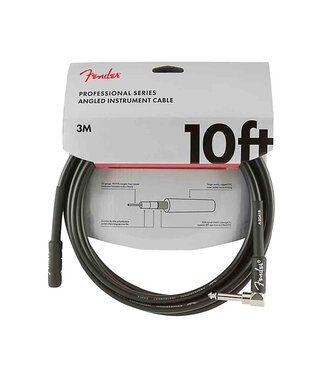 Fender Fender Professional Series  Straight to Right Angle Instrument Cable - 10-Foot Black